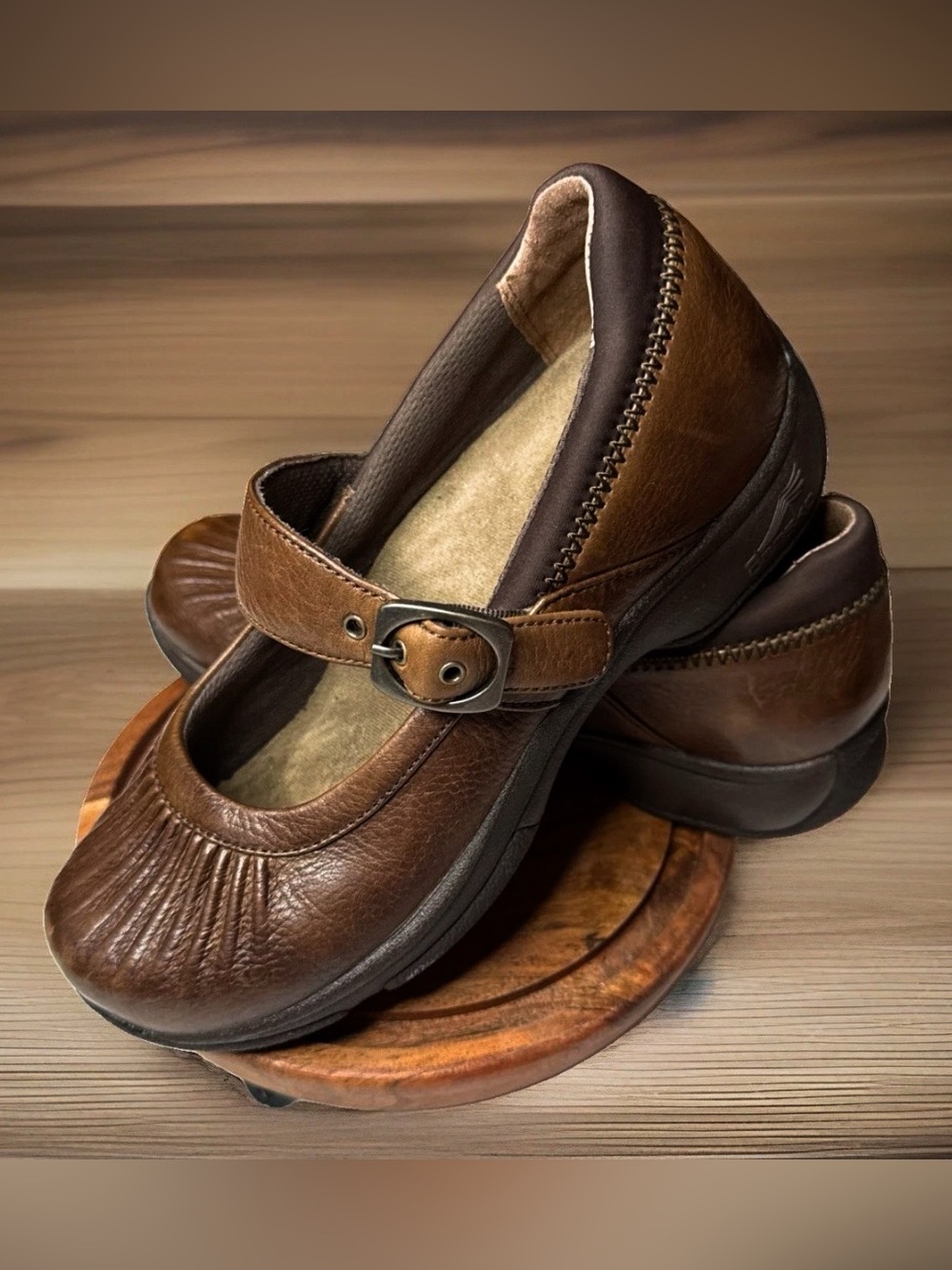 Dansko Women's Brown Leather Mary Jane Comfort Shoes